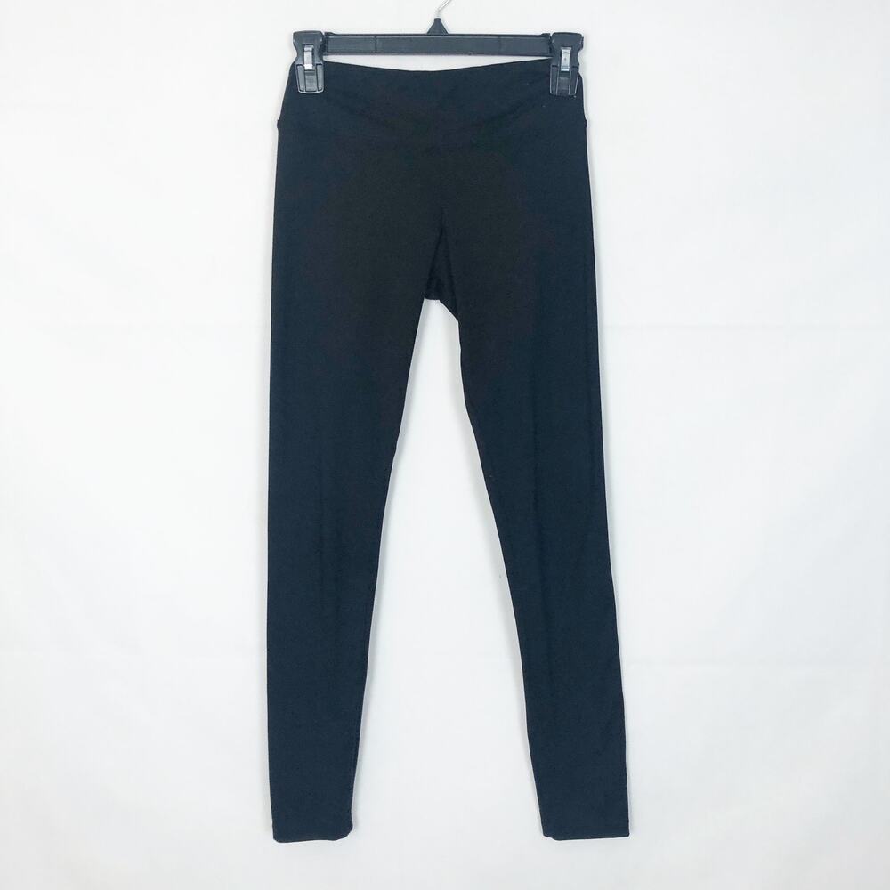 Felina Mid Rise Athleisure Black Lightweight Leggings Size S
